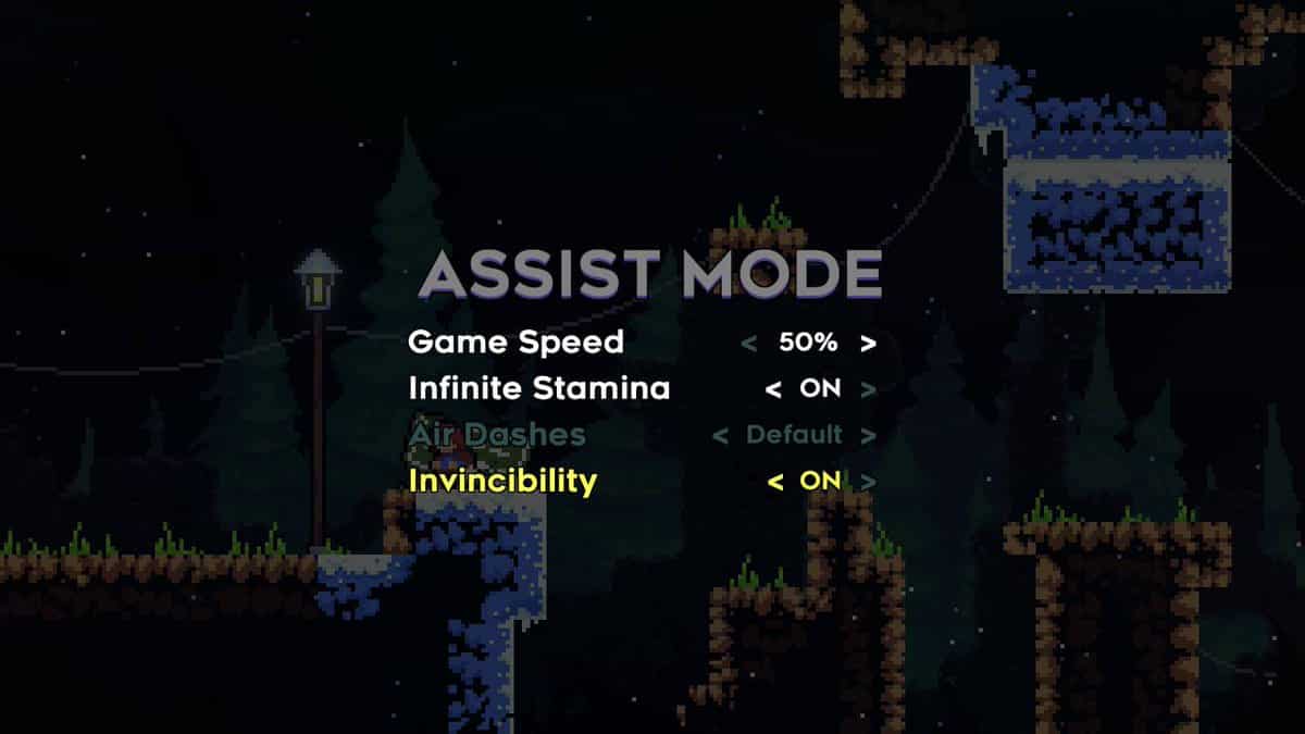 How to turn on assist mode in Celeste