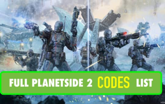 planetside 2 codes list