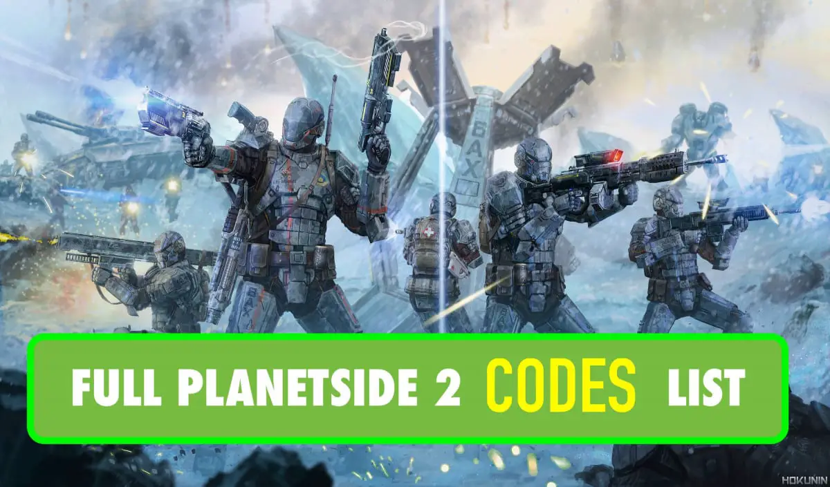 planetside 2 codes list