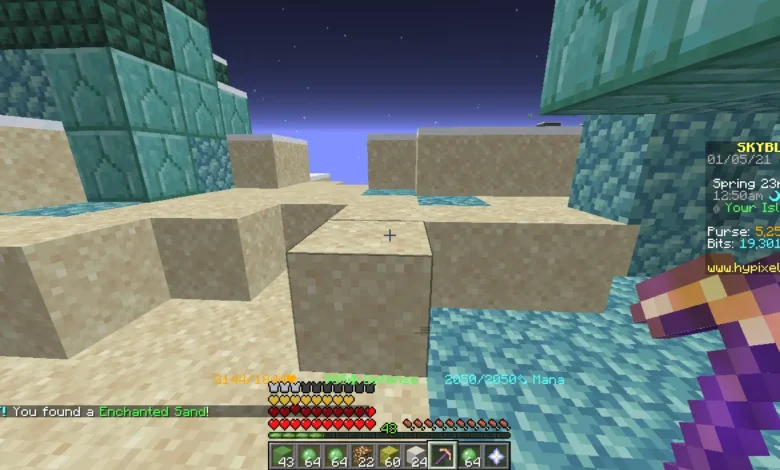 How to Get Sand in Hypixel Skyblock