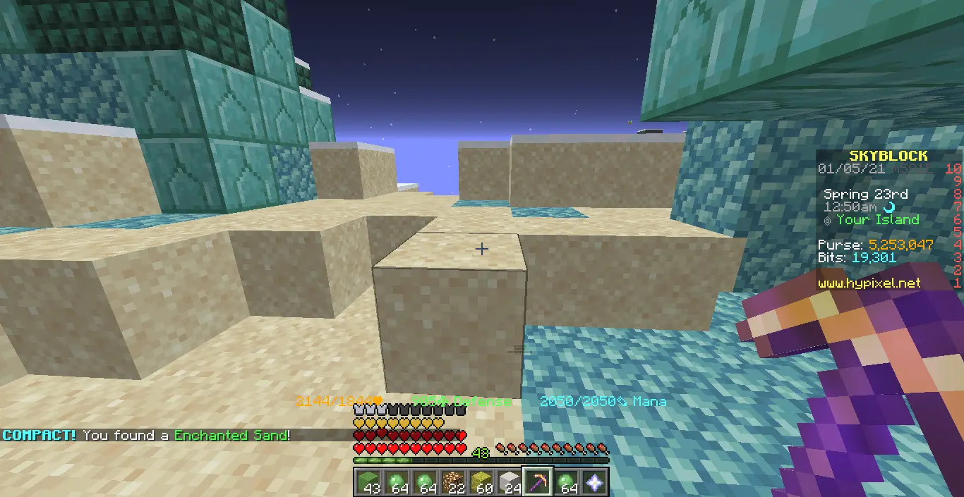 How to Get Sand in Hypixel Skyblock