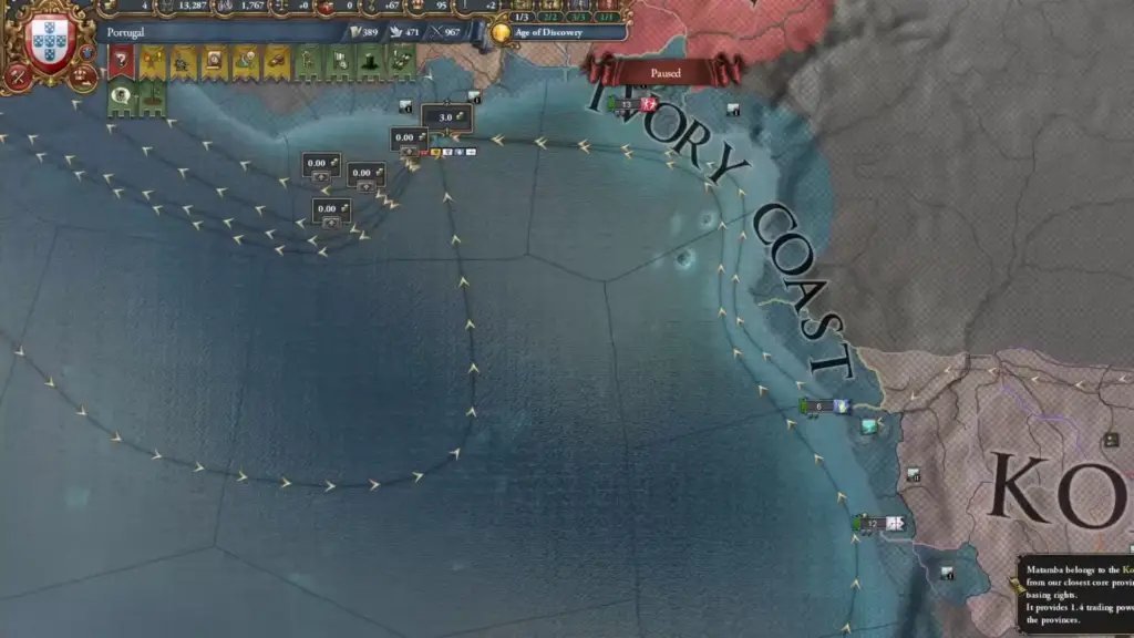 Colonial Ivory Coast in the game Europa Universalis 4