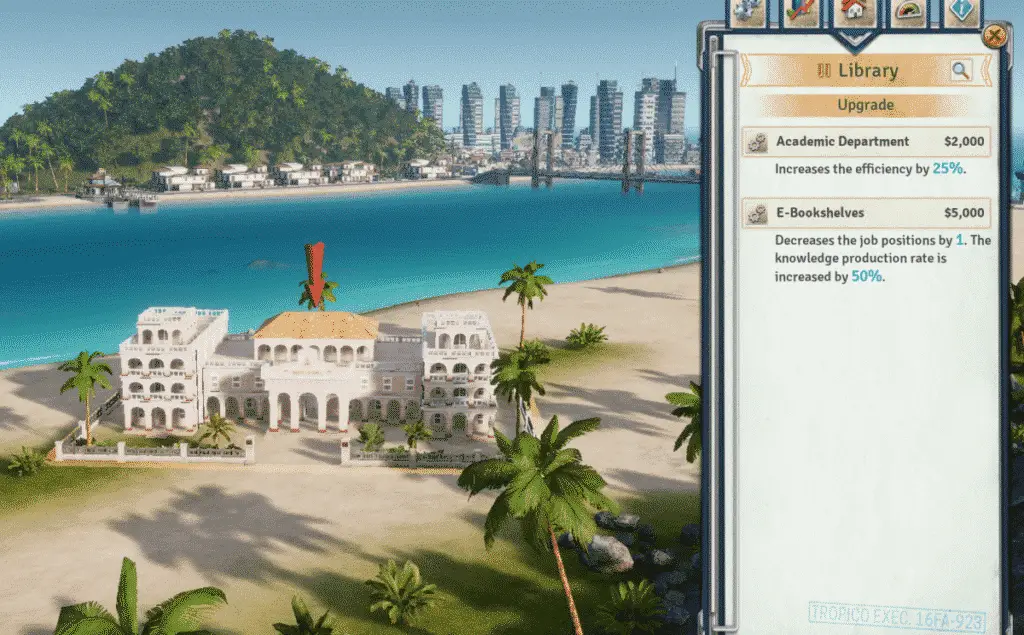 Tropico 6 Library Upgrades regarding How to Research Faster