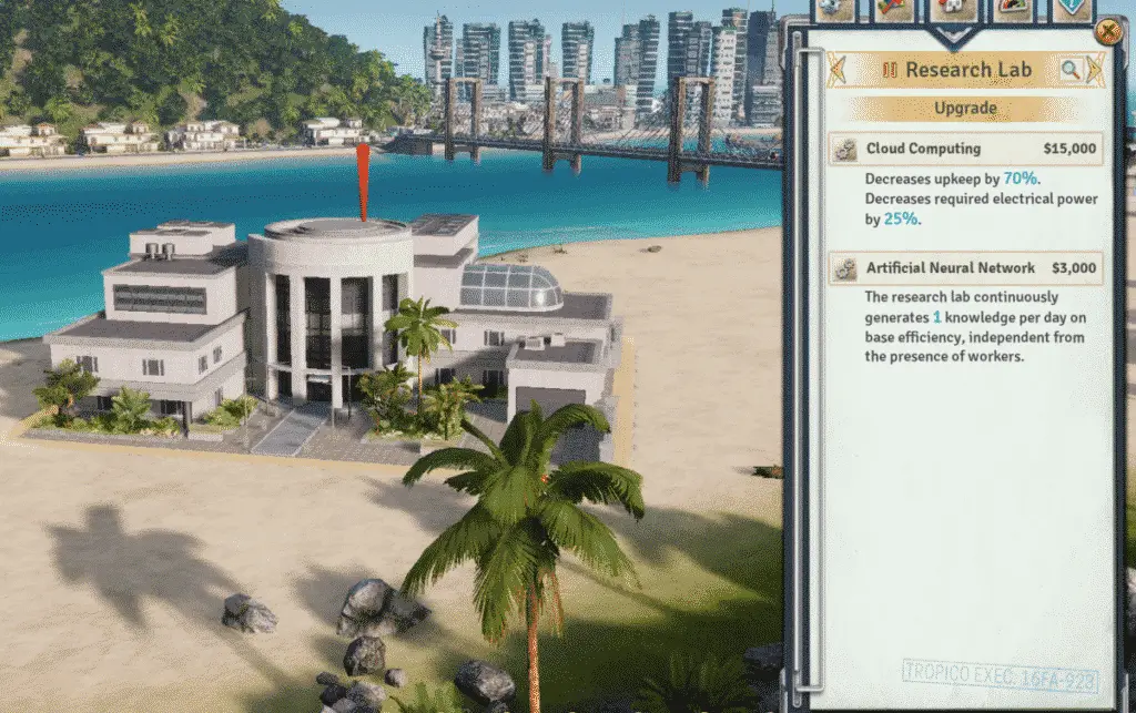 Tropico 6 Research Lab Upgrades