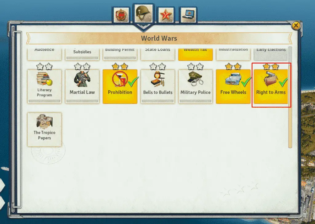 Right to Arms Edict Tropico 6