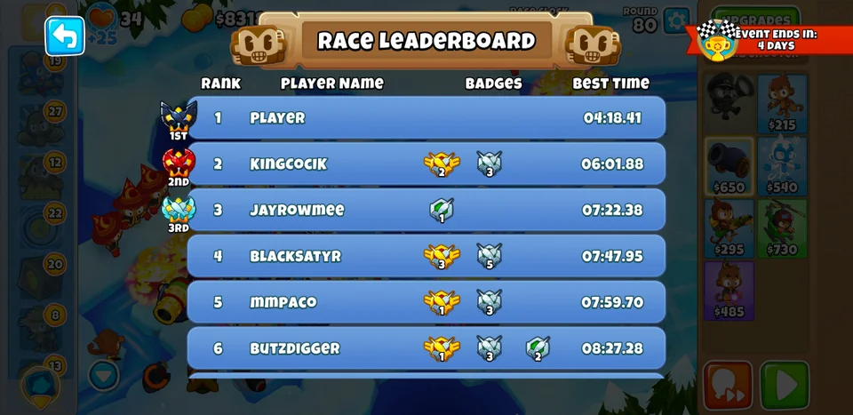 Can You Get Banned in BTD6? Race leaderboard for flagged accounts