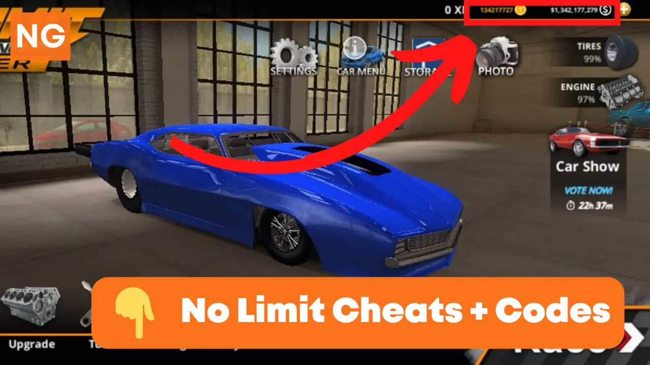 No Limit Drag Racing 2 Cheats and Codes (Tunes, Money) Working 2023