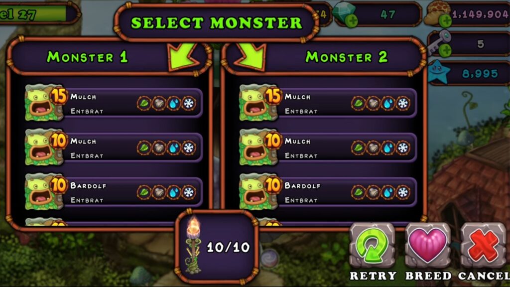 Breeding Structure in My Singing Monsters with Wishing Torches