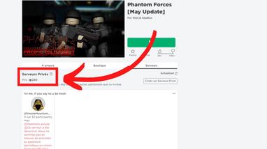 phantom forces ROBLOX private/VIP server link in description 