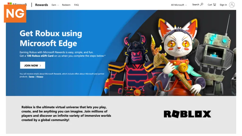 Microsoft Rewards Program for Unused Roblox Gift Card Codes and Robux