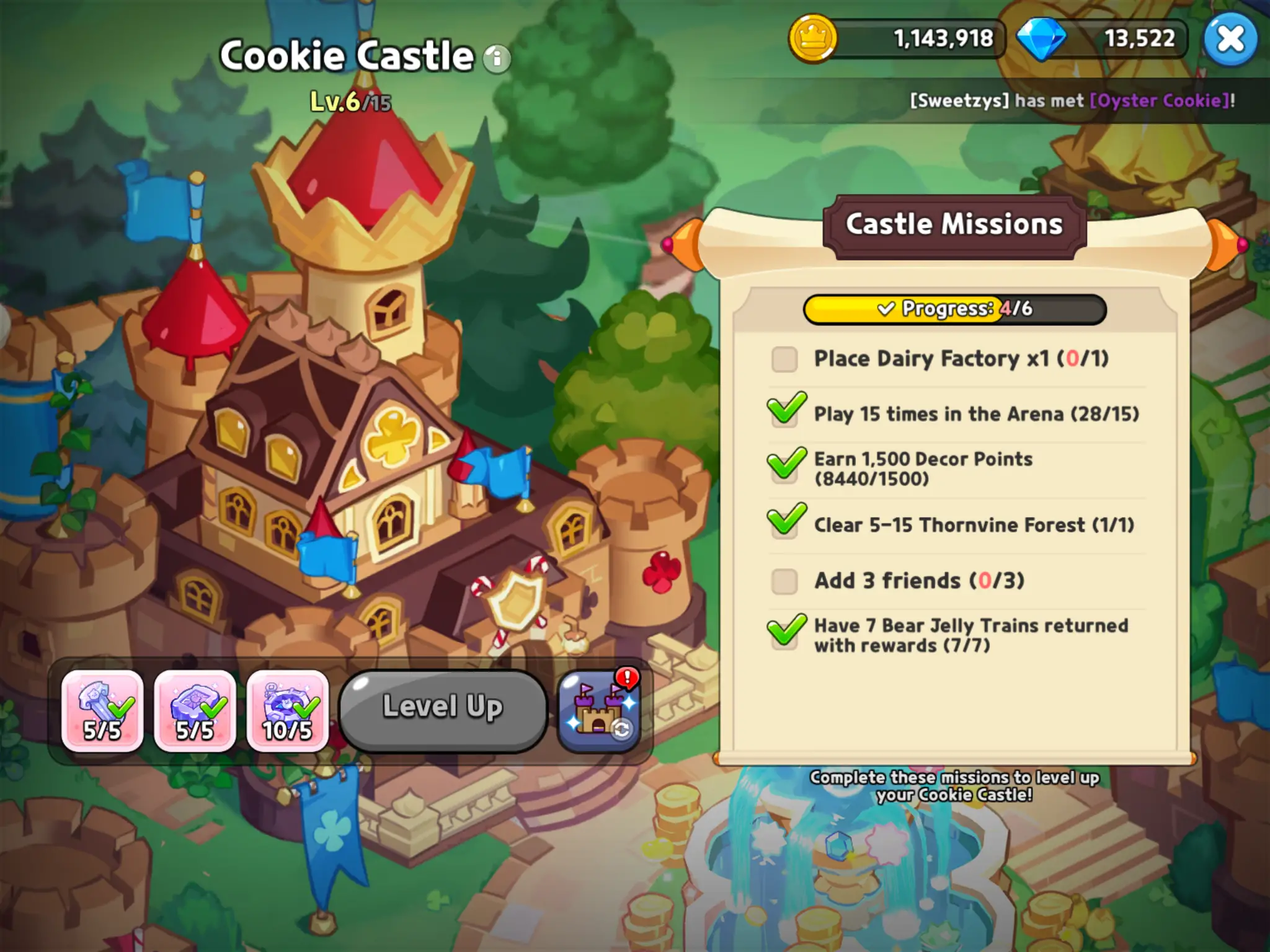 How to Upgrade the Cookie Castle (Levels 1 to 15)