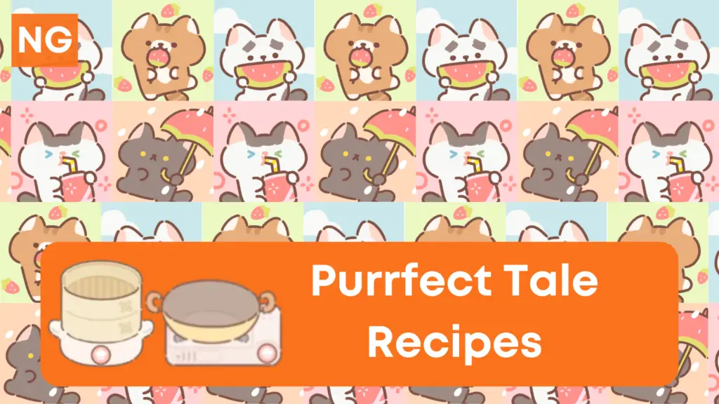 Purrfect Tale Recipes, Cooking List