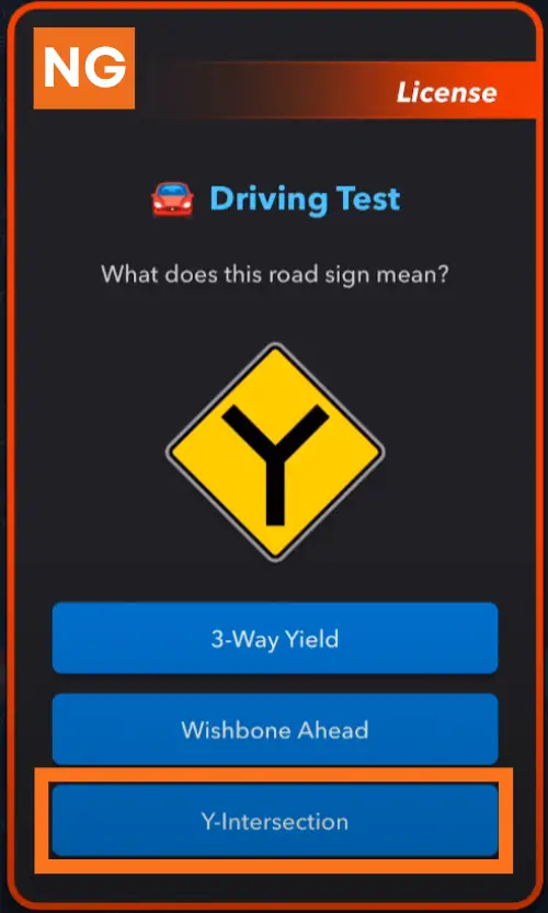Y-Intersection Sign