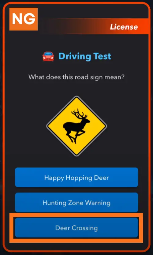 Deer Crossing Sign