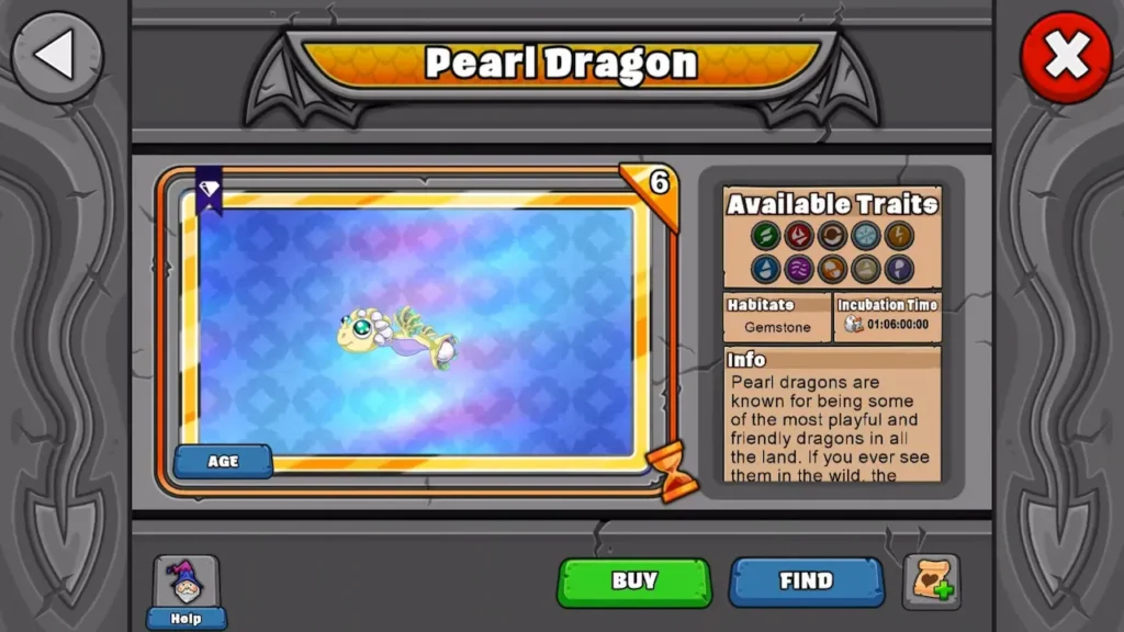 DragonVale Pearl Dragon